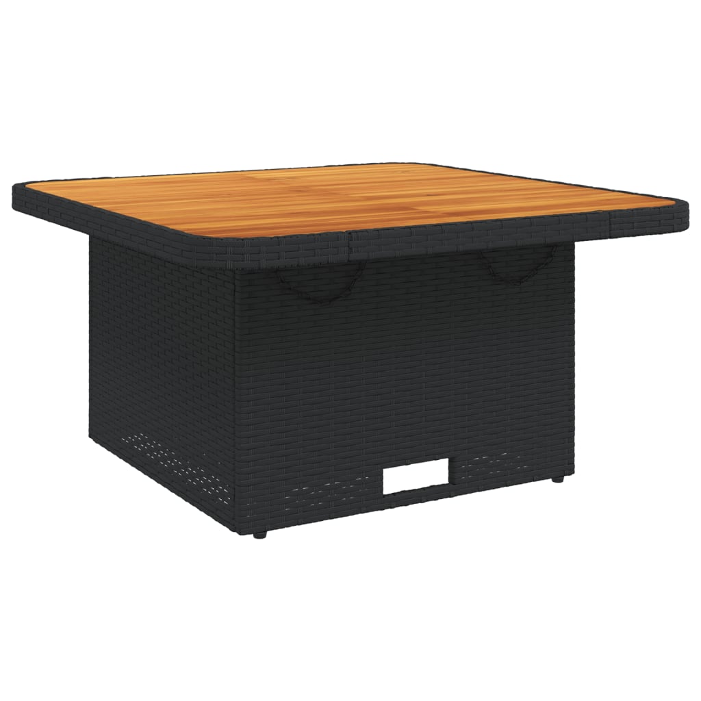 3 pcs conjunto de jantar p/ jardim c/ almofadões vime PE preto - Image 3