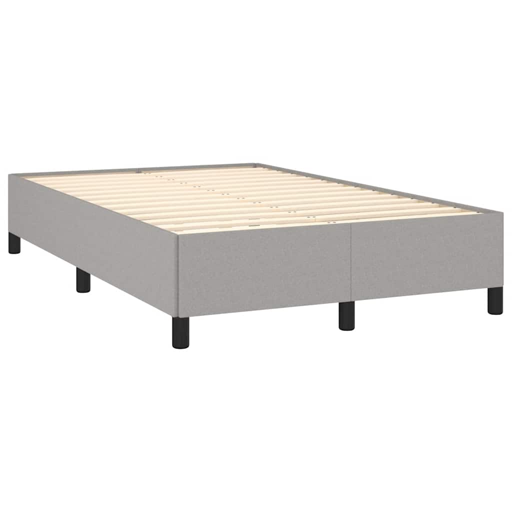 Cama boxspring com colchão 120x190 cm tecido cinzento-claro - Image 3