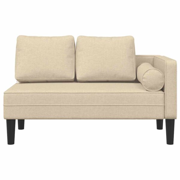 Chaise lounge com almofadões tecido creme - Image 2