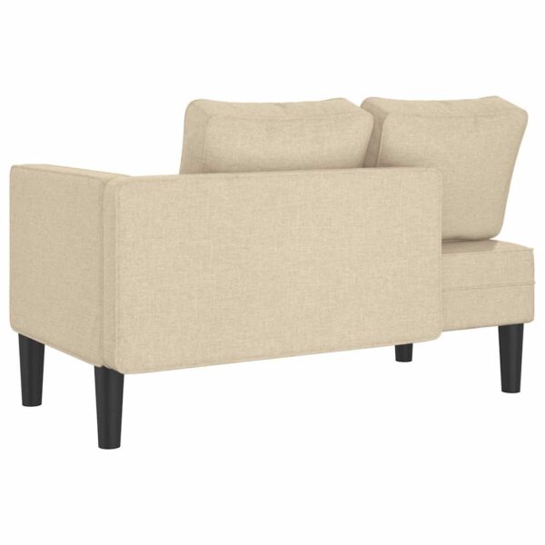 Chaise lounge com almofadões tecido creme - Image 4