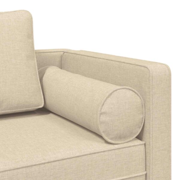 Chaise lounge com almofadões tecido creme - Image 5
