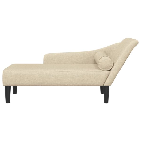 Chaise lounge com almofadões tecido creme - Image 2