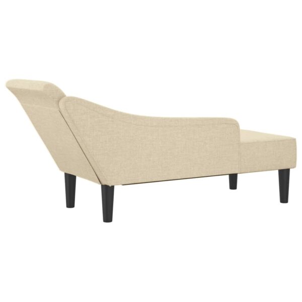 Chaise lounge com almofadões tecido creme - Image 4