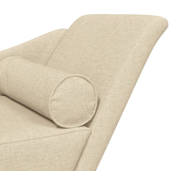 Chaise lounge com almofadões tecido creme - Image 5