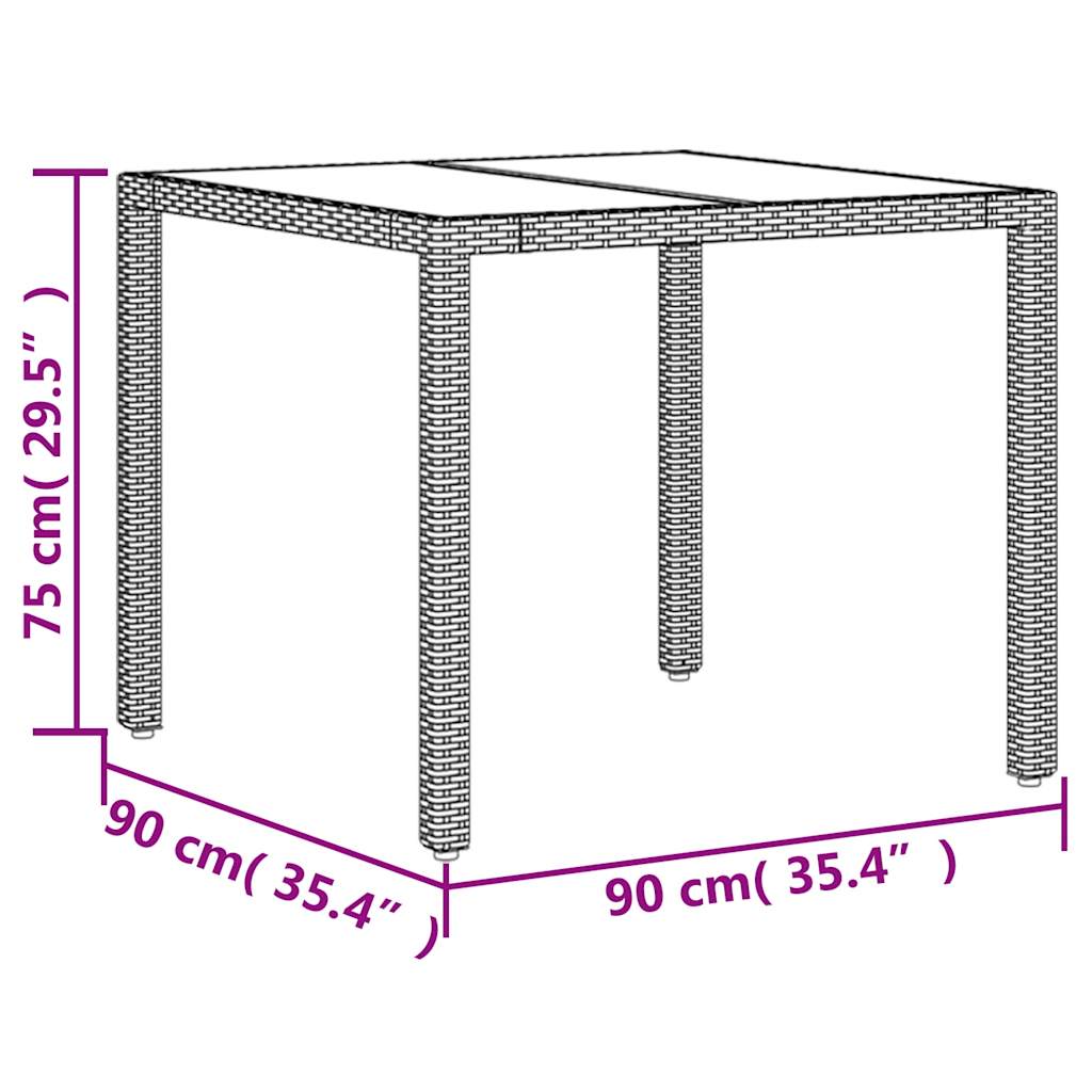 5 pcs conjunto jantar jardim c/ almofadões PE/vidro cinza claro - Image 8