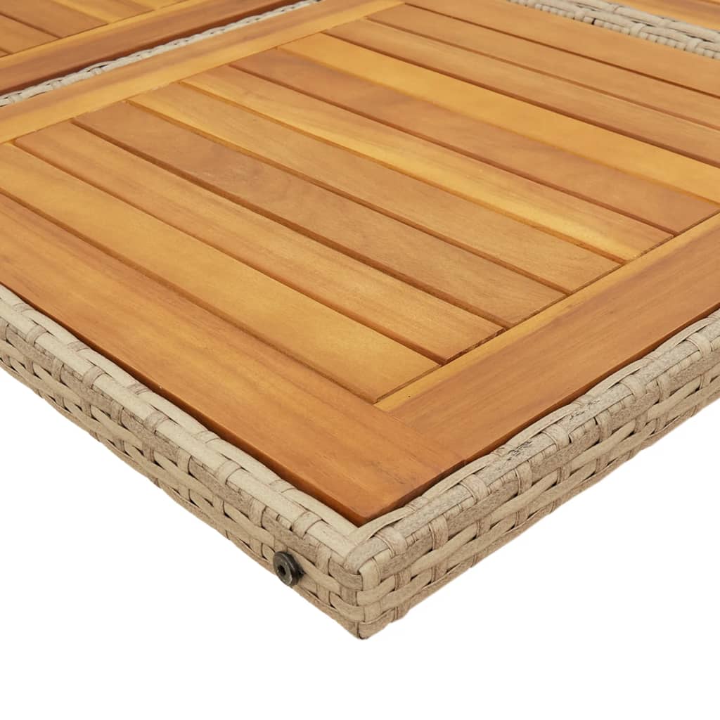 15 pcs conjunto de jantar p/ jardim com almofadões vime PE bege - Image 7
