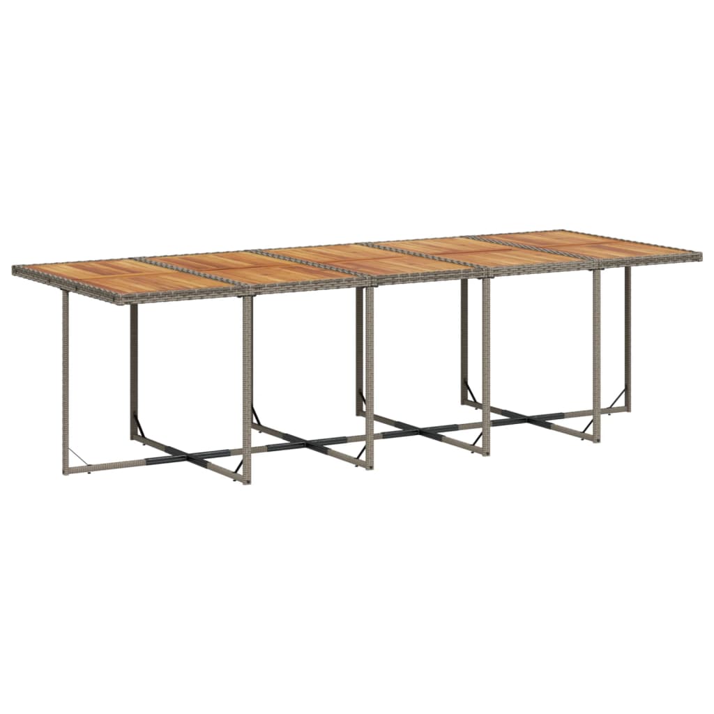 13 pcs conjunto jantar p/ jardim c/ almofadões vime PE cinzento - Image 3