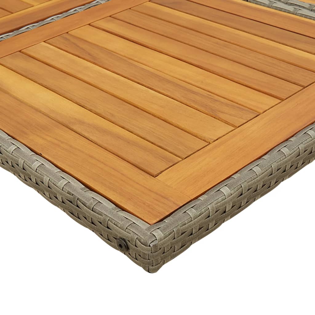 13 pcs conjunto jantar p/ jardim c/ almofadões vime PE cinzento - Image 4