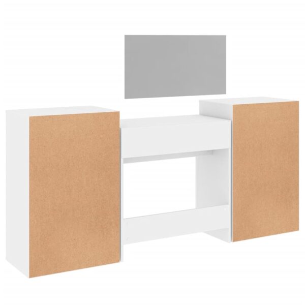 Conjunto de toucador 4 pcs derivados de madeira branco - Image 6