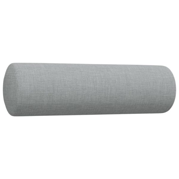 3 pcs conjunto de sofás com almofadas tecido cinzento-escuro - Image 6
