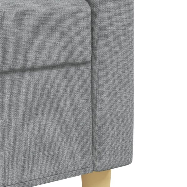 3 pcs conjunto de sofás com almofadas tecido cinzento-escuro - Image 7