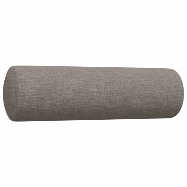 3 pcs conjunto de sofás com almofadas tecido cinza-acastanhado - Image 6