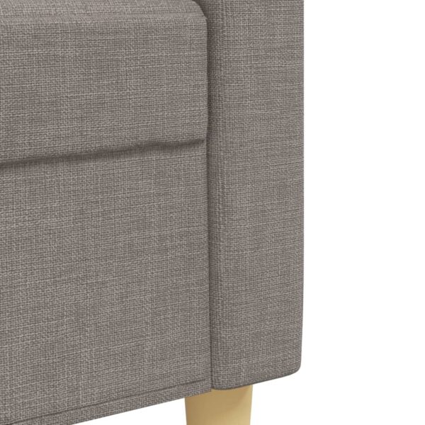 2 pcs conjunto de sofás com almofadas tecido cinza-acastanhado - Image 6