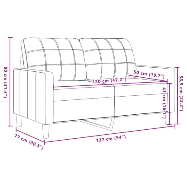 2 pcs conjunto sofás com almofadões e rolos veludo cinza-claro - Image 9