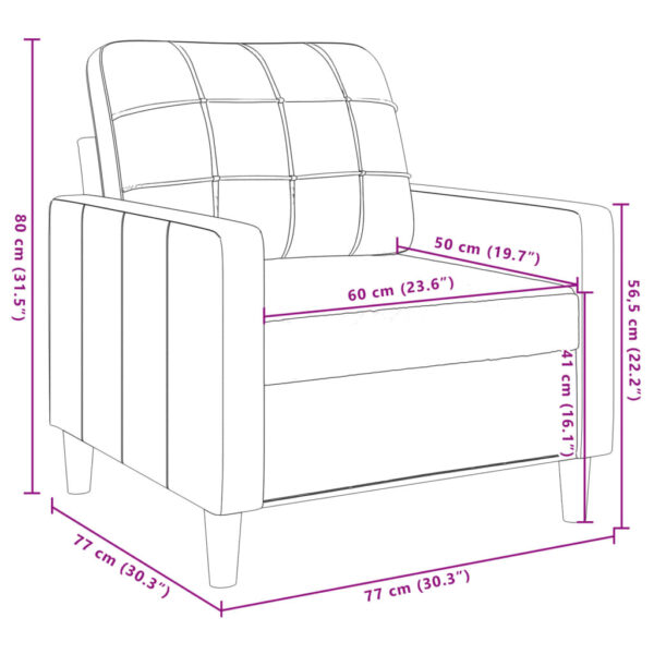 4 pcs conjunto de sofás com almofadões veludo cinzento-escuro - Image 11