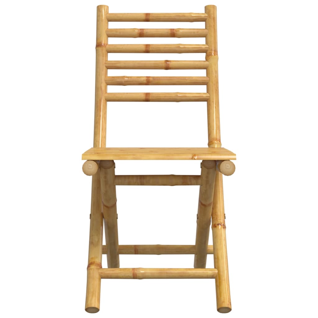 Cadeiras de jardim dobráveis 8 pcs 43x54x88 cm bambu - Image 4
