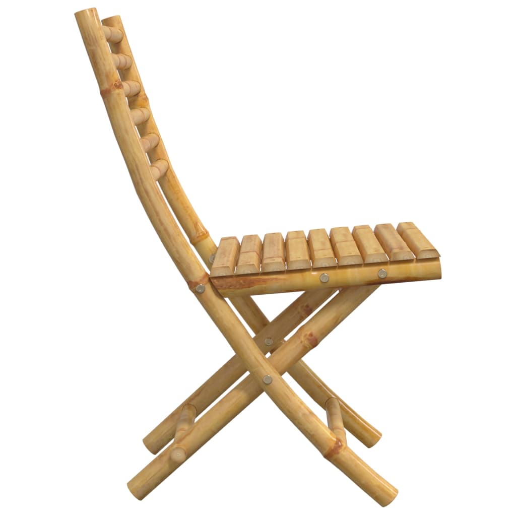 Cadeiras de jardim dobráveis 8 pcs 43x54x88 cm bambu - Image 5