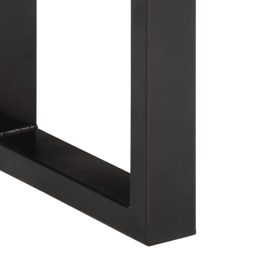 Banco 160 cm madeira recuperada maciça e aço - Image 7