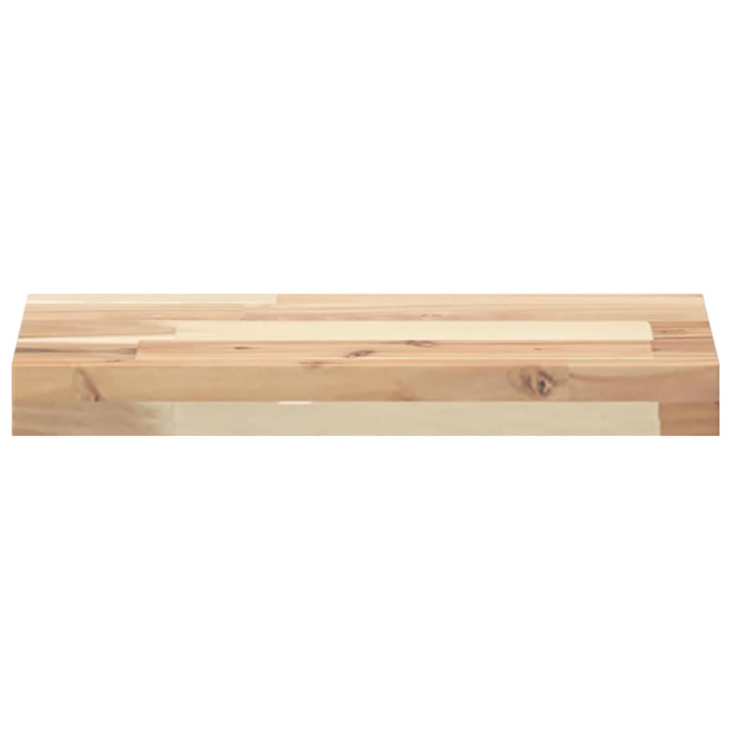 Prateleiras flutuantes 2pcs 60x20x4cm acácia maciça não tratada - Image 3