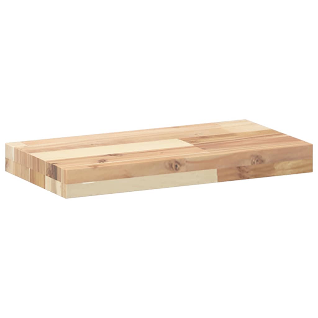 Prateleiras flutuantes 2pcs 60x20x4cm acácia maciça não tratada - Image 5