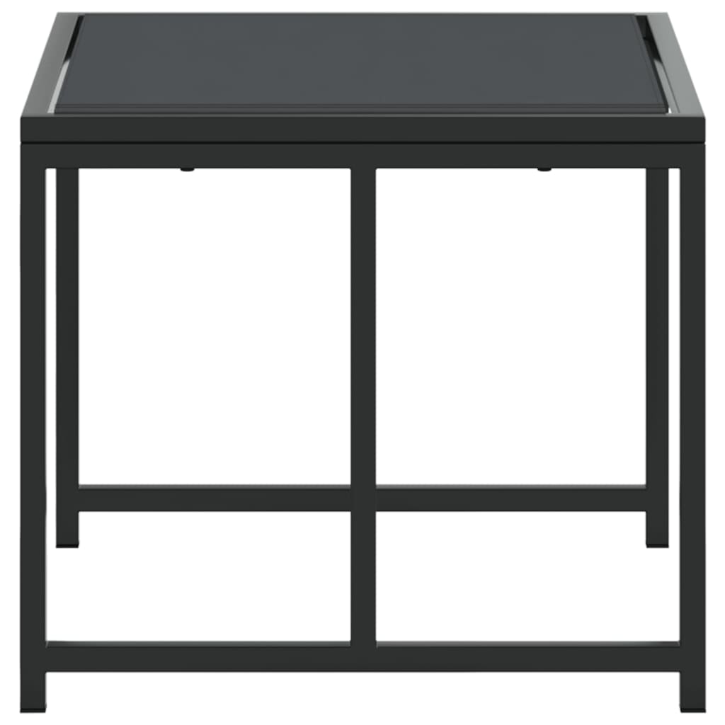 Bancos de jardim 4 pcs aço e textilene preto - Image 5