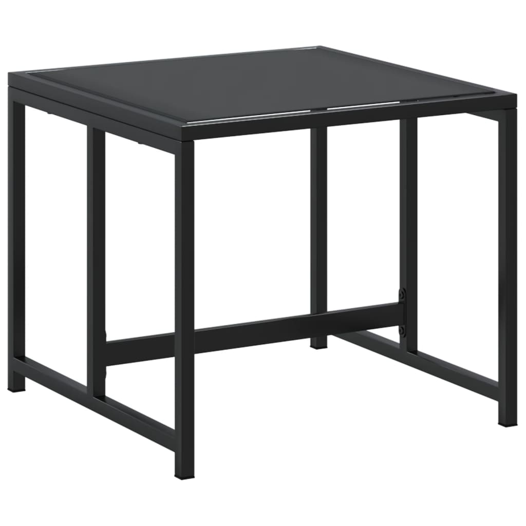 Bancos de jardim 4 pcs aço e textilene preto - Image 6