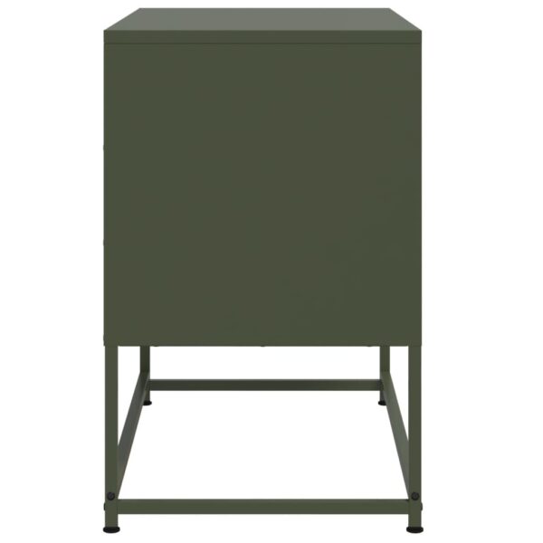 Móvel de TV 68,5x39x60,5 aço verde azeitona - Image 6
