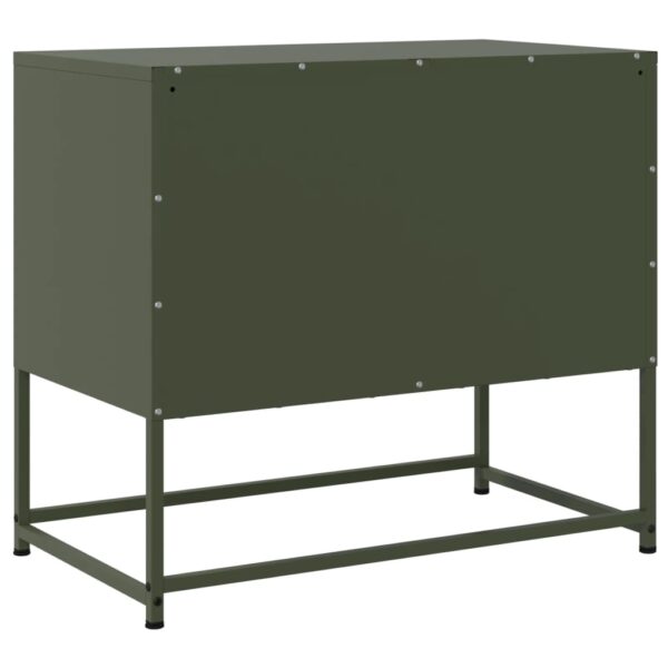 Móvel de TV 68,5x39x60,5 aço verde azeitona - Image 7