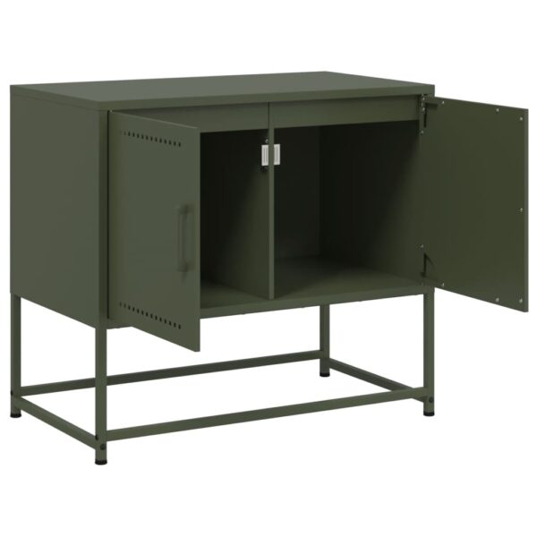 Móvel de TV 68,5x39x60,5 aço verde azeitona - Image 8