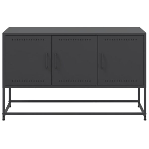 Móvel de TV 100,5x39x60,5 cm aço preto - Image 5