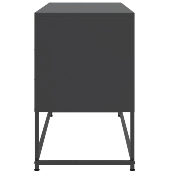 Móvel de TV 100,5x39x60,5 cm aço preto - Image 6