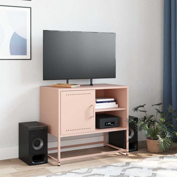 Móvel de TV 68x39x60,5 cm aço rosa - Image 2