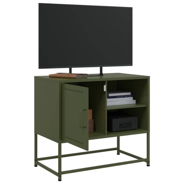Móvel de TV 68x39x60,5 cm aço verde azeitona - Image 3