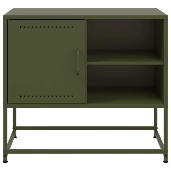 Móvel de TV 68x39x60,5 cm aço verde azeitona - Image 5