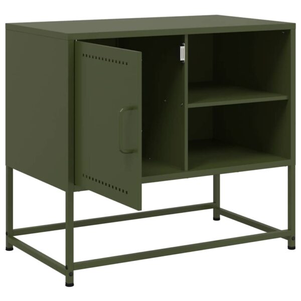 Móvel de TV 68x39x60,5 cm aço verde azeitona - Image 9