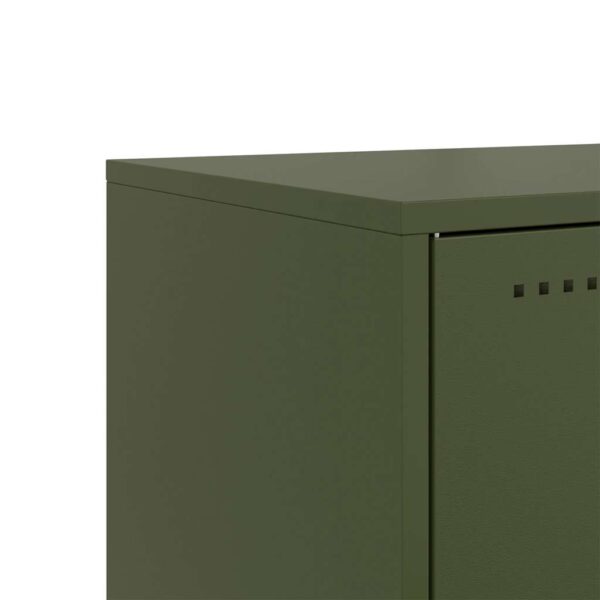 Móvel de TV 68x39x60,5 cm aço verde azeitona - Image 10