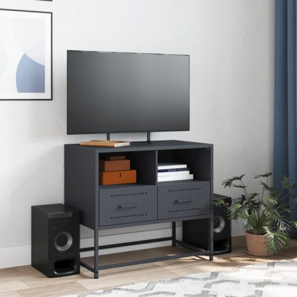 Móvel de TV 68x39x60,5 cm aço antracite - Image 2