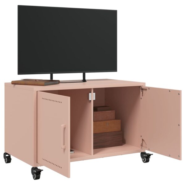Móvel de TV 68x39x43,5 cm aço rosa - Image 3