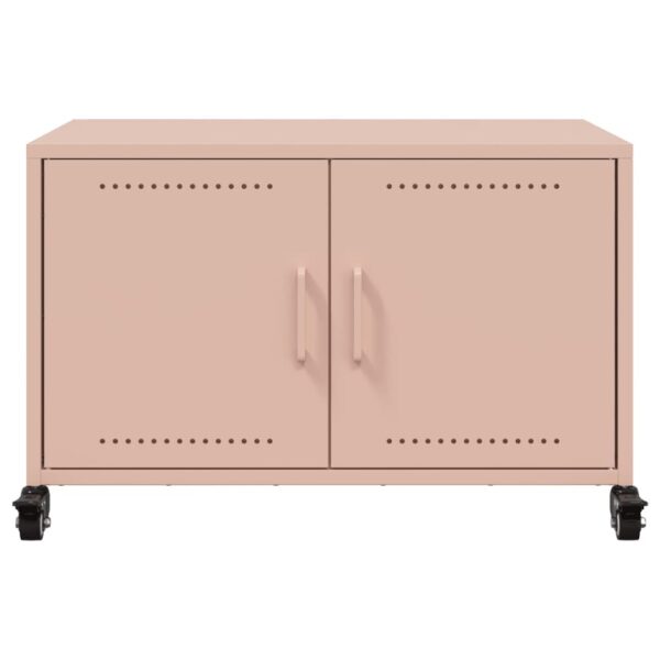 Móvel de TV 68x39x43,5 cm aço rosa - Image 5