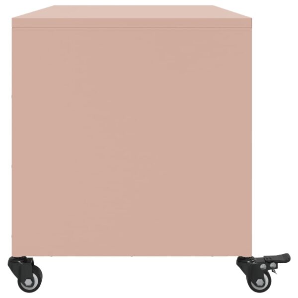 Móvel de TV 68x39x43,5 cm aço rosa - Image 6