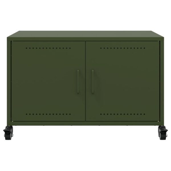 Móvel de TV 68x39x43,5 cm aço verde azeitona - Image 5