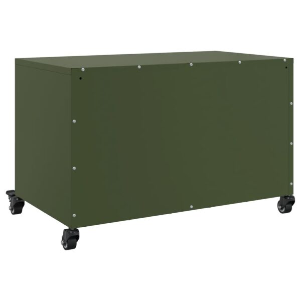 Móvel de TV 68x39x43,5 cm aço verde azeitona - Image 7