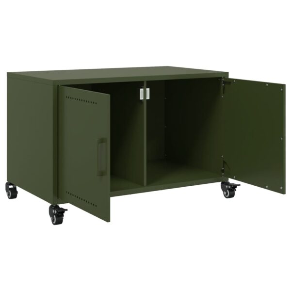 Móvel de TV 68x39x43,5 cm aço verde azeitona - Image 8