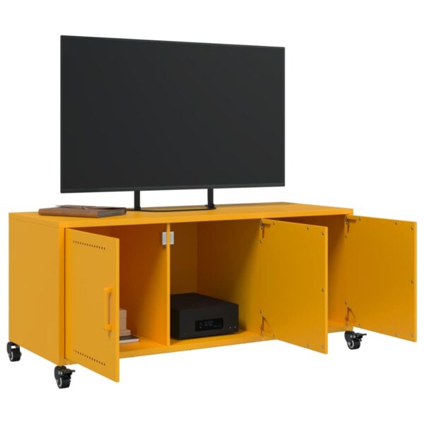 Móvel de TV 100,5x39x43,5 cm aço amarelo mostarda - Image 3