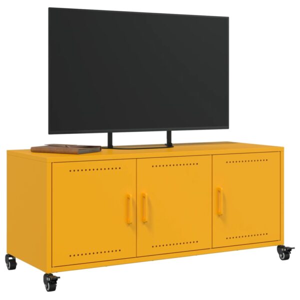 Móvel de TV 100,5x39x43,5 cm aço amarelo mostarda - Image 4