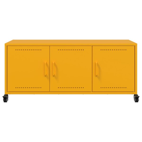 Móvel de TV 100,5x39x43,5 cm aço amarelo mostarda - Image 5