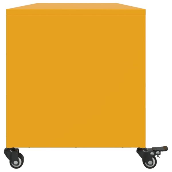 Móvel de TV 100,5x39x43,5 cm aço amarelo mostarda - Image 6
