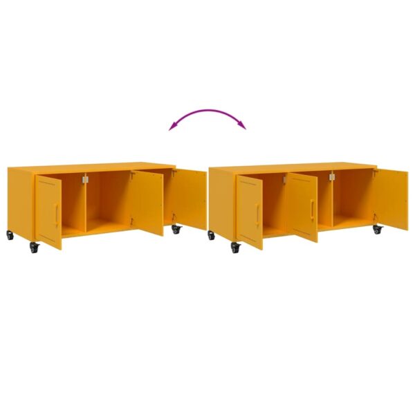 Móvel de TV 100,5x39x43,5 cm aço amarelo mostarda - Image 8
