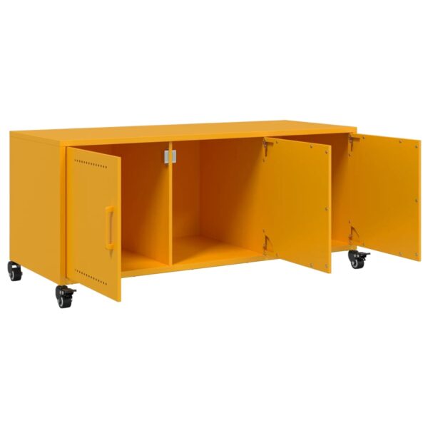 Móvel de TV 100,5x39x43,5 cm aço amarelo mostarda - Image 9