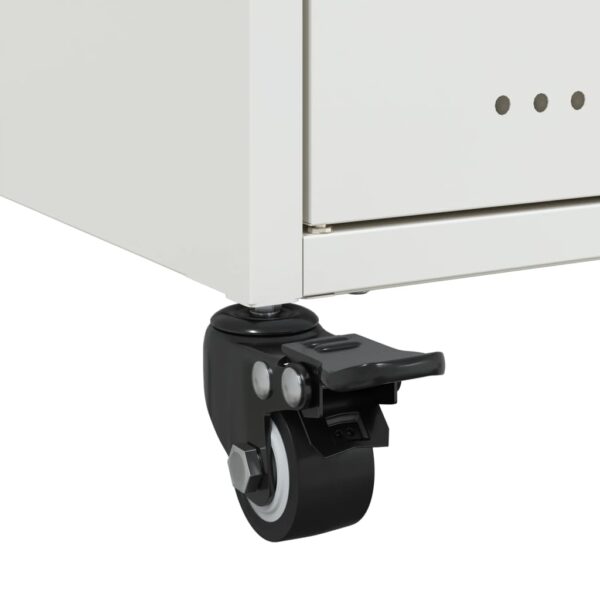 Móvel de TV 100,5x39x43,5 cm aço branco - Image 11